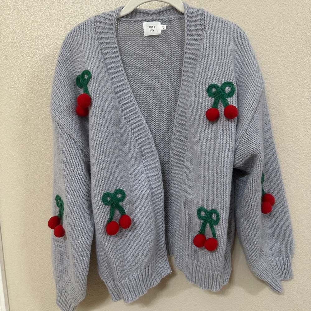Luna Ivy Cherry Cardigan Sweater  🍒🍒